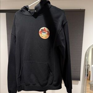 Jerzees Black Hoodie with Colorful Graphic